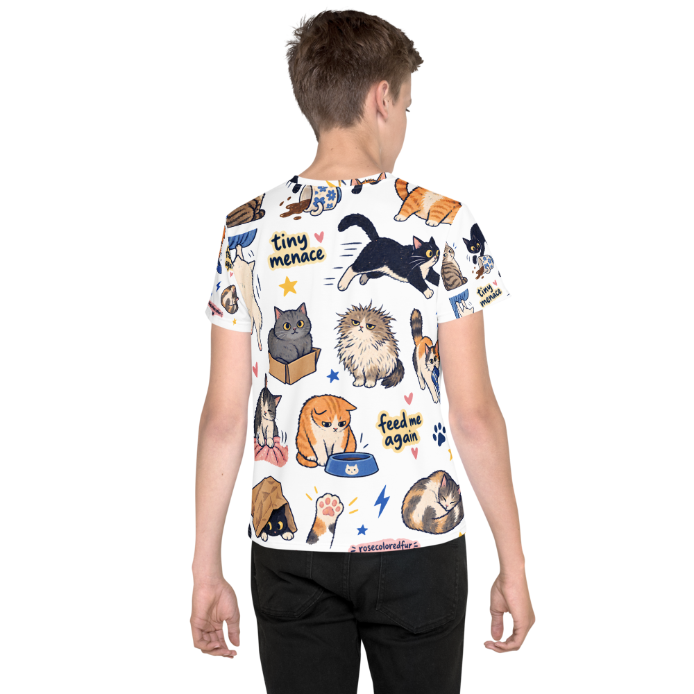 Tiny Menace Youth Crew Neck T-Shirt  🐾