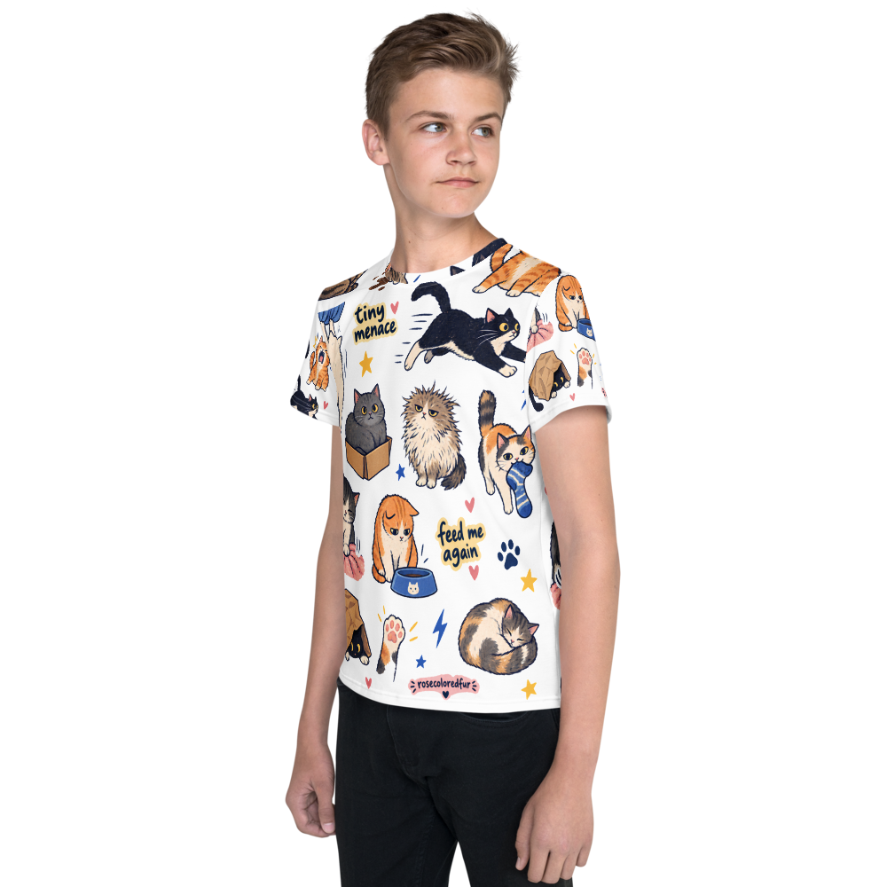Tiny Menace Youth Crew Neck T-Shirt  🐾